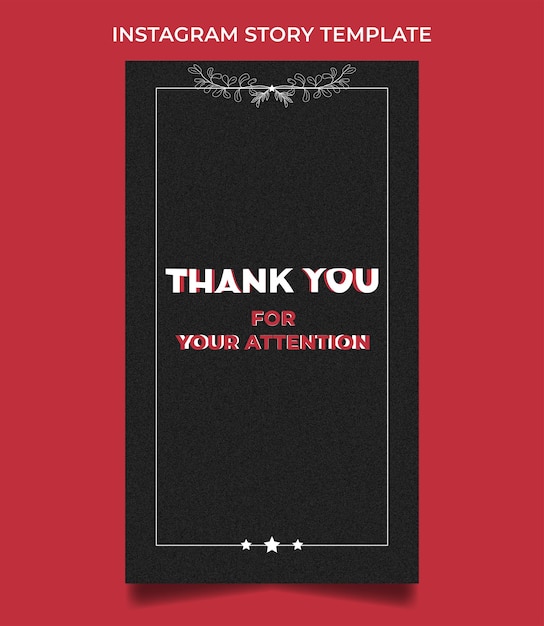 Vector thank you intagram story template 01