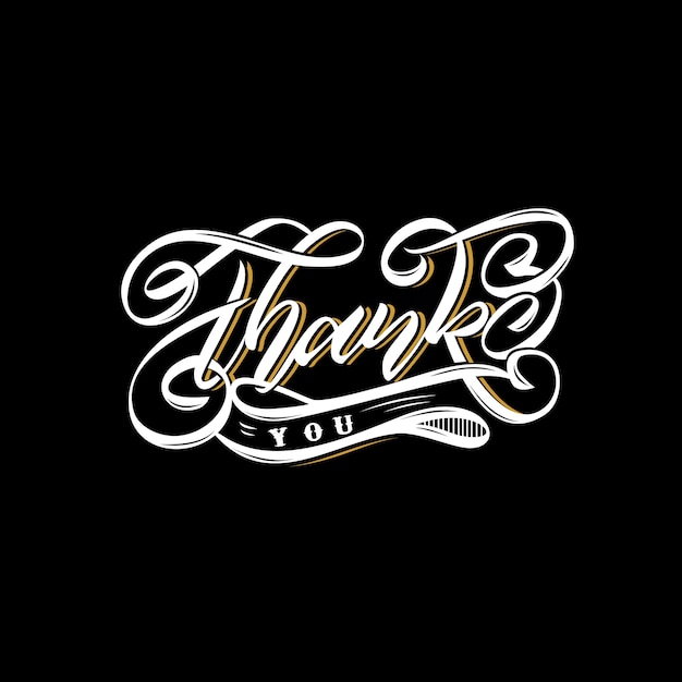 Thank you Lettering design vector