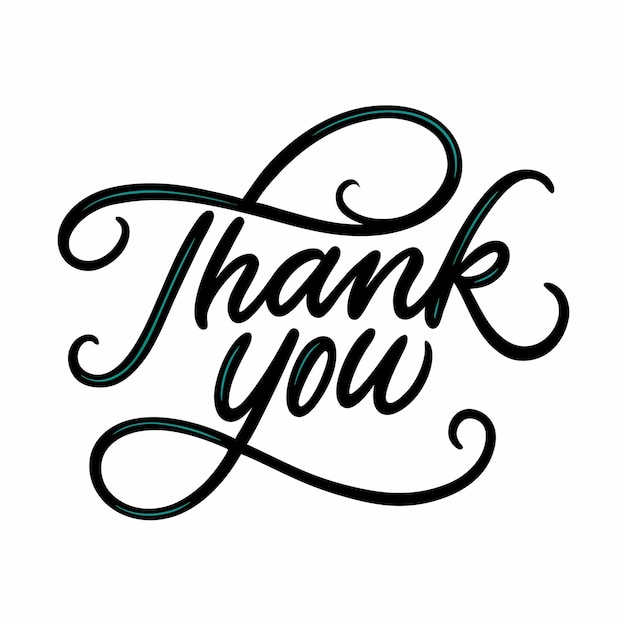 Thank You Lettering with Curls 10