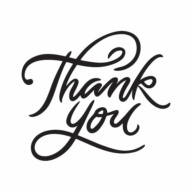 Thank You Lettering with Curls 2