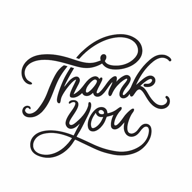 Thank You Lettering with Curls 3