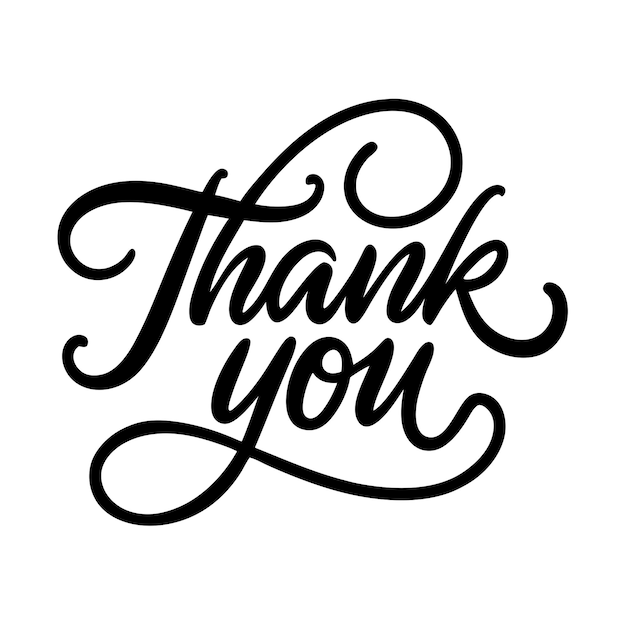 Thank You Lettering with Curls 4