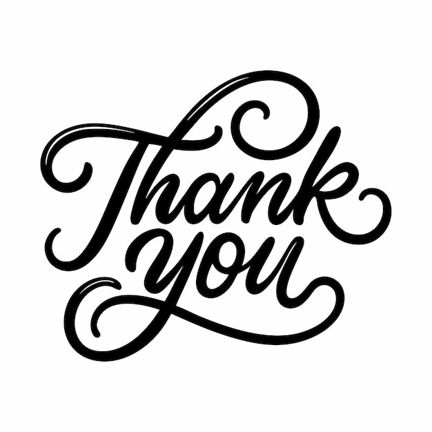 Thank You Lettering with Curls 7