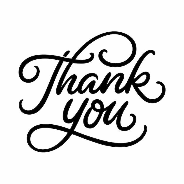 Thank You Lettering with Curls 9