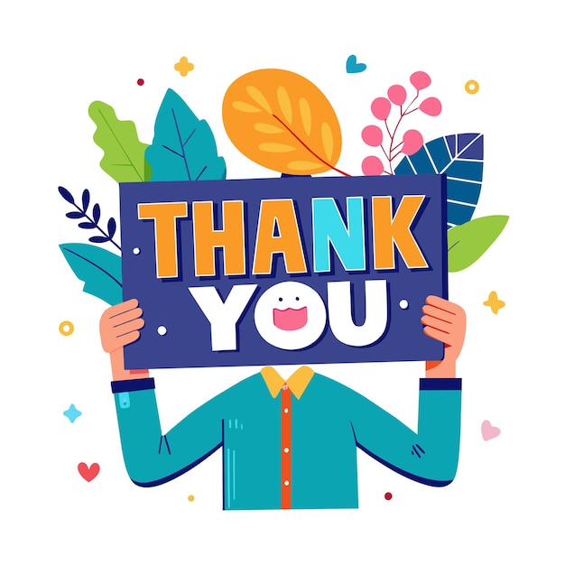 Thank You placard concept vector illustration