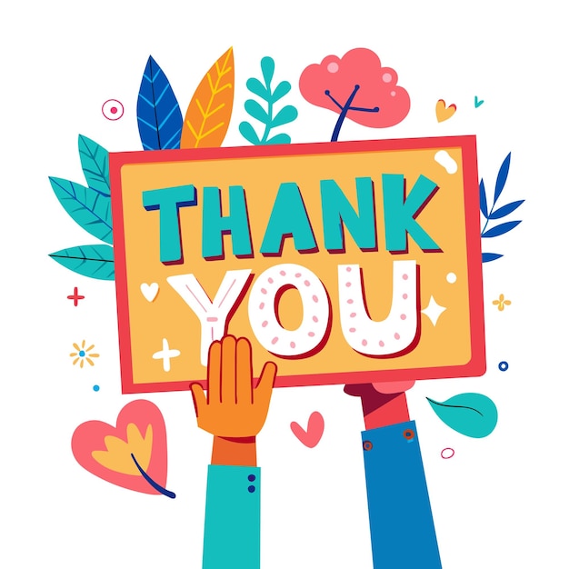 Thank You placard concept vector illustration