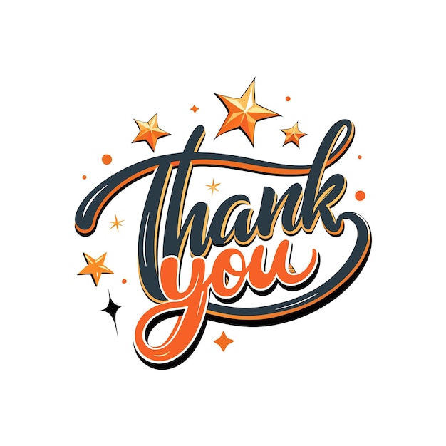 Thank You placard typography vector illustration