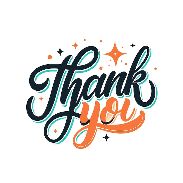 Thank You placard typography vector illustration