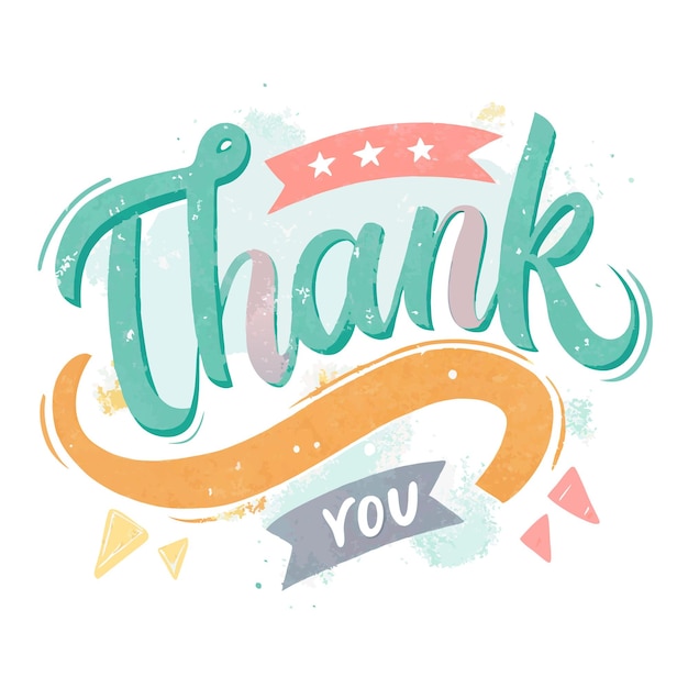 Thank you Typography banner background design