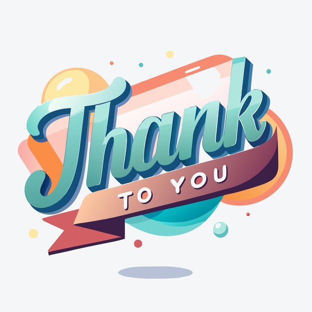 Thank you Typography banner background design