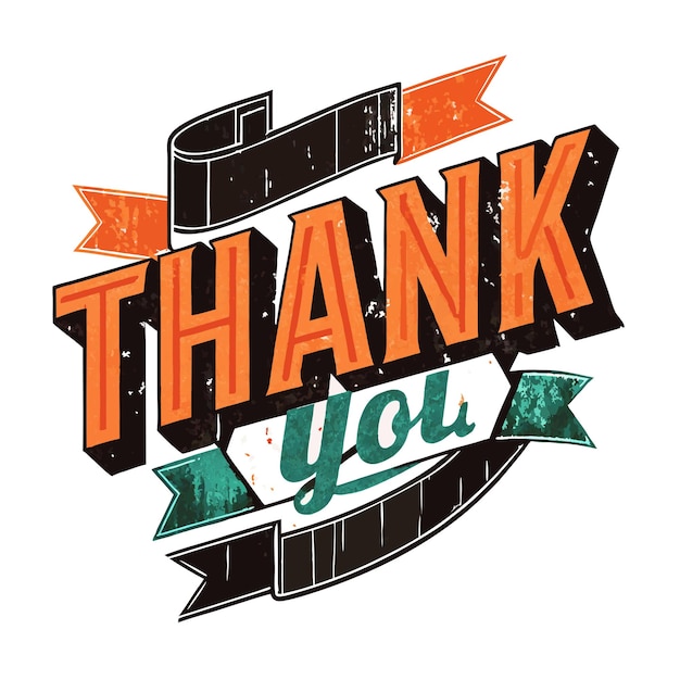 Thank you Typography banner background design