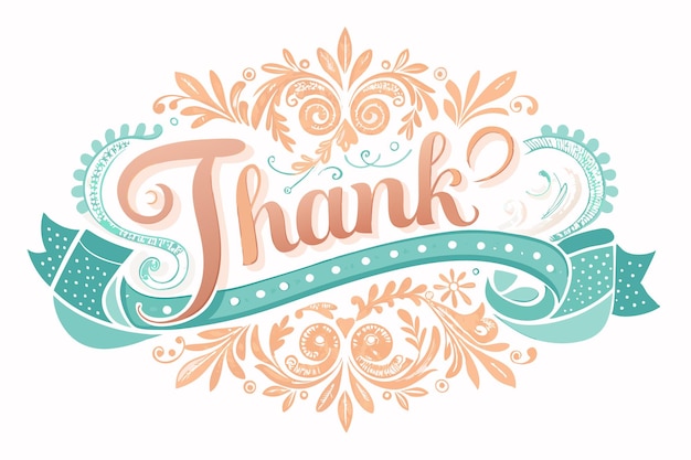 Thank you Typography banner background design