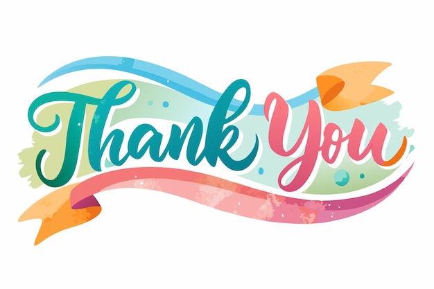 Thank you Typography banner background design