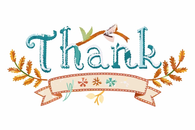 Thank you Typography banner background design