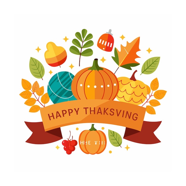 Vector thanks giving day concept illustration