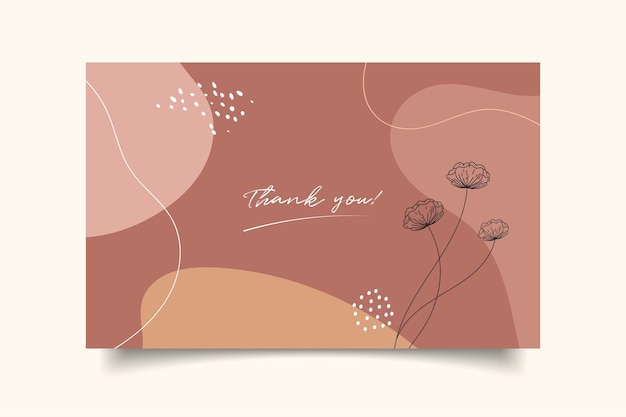 Thanks you card tempale design collection