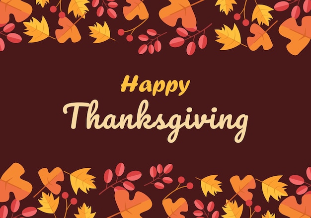 Thanksgiving background design with dry leaves