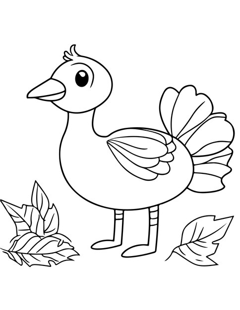 Thanksgiving coloring page for toddlers and kids cute amp bold fall thanksgiving coloring page