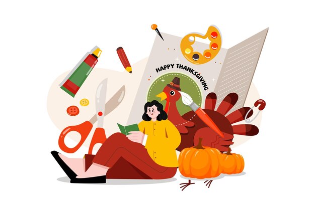 Vector thanksgiving day illustration concept