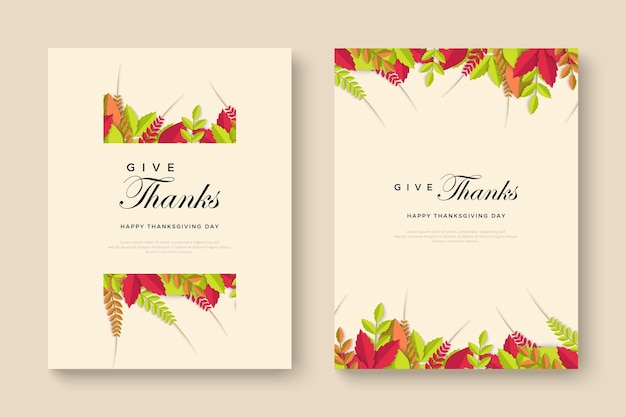 Thanksgiving Day Typographic Poster Design template Thank you greeting card template