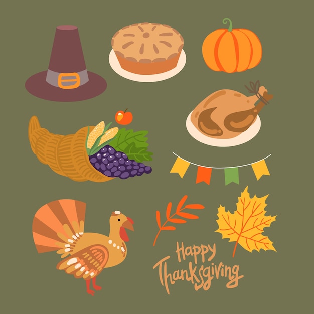 Thanksgiving Day Vector illustration for your design