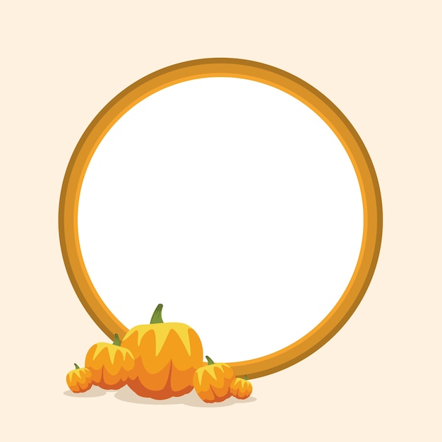 Thanksgiving frame with pumpkins