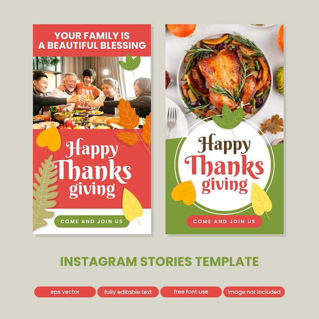 Thanksgiving instagram stories collection 3