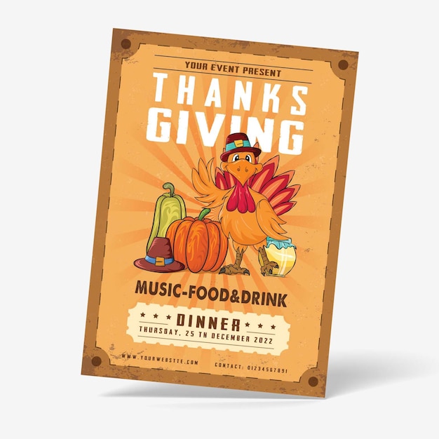 Thanksgiving Poster Tempalte