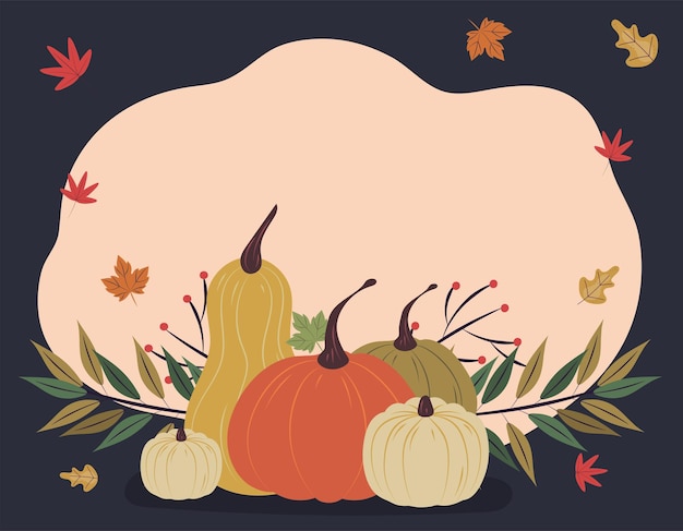 Thanksgiving pumpkins banner