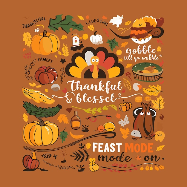 Vector thanksgiving t shirt design thanksgiving t shirt svg bundle thanksgiving eps file t