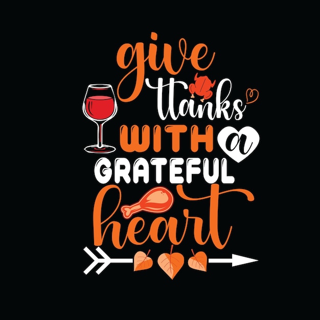 Vector thanksgiving t shirt typography vector design