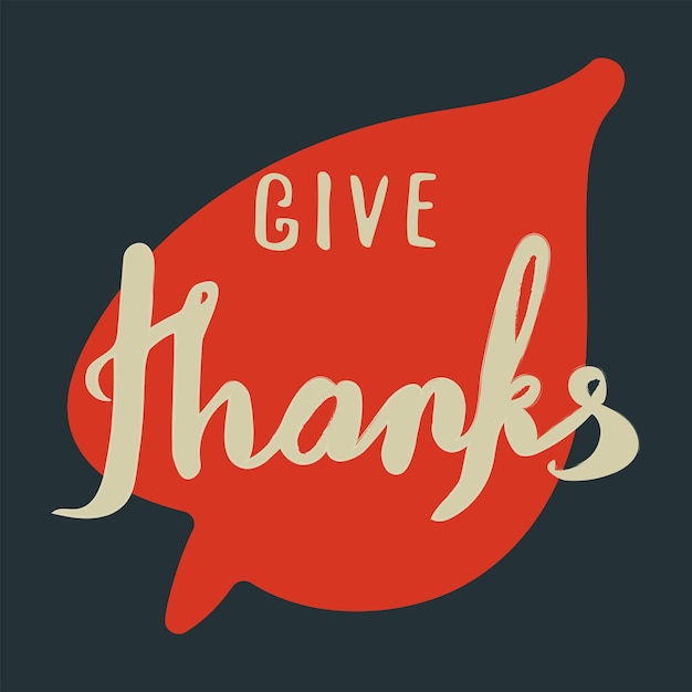 Thanksgiving typography Hand drawn lettering