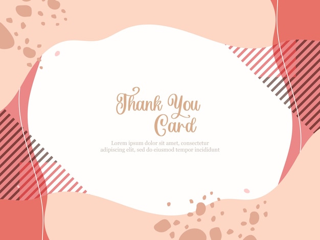 Thankyou card memphis style template design