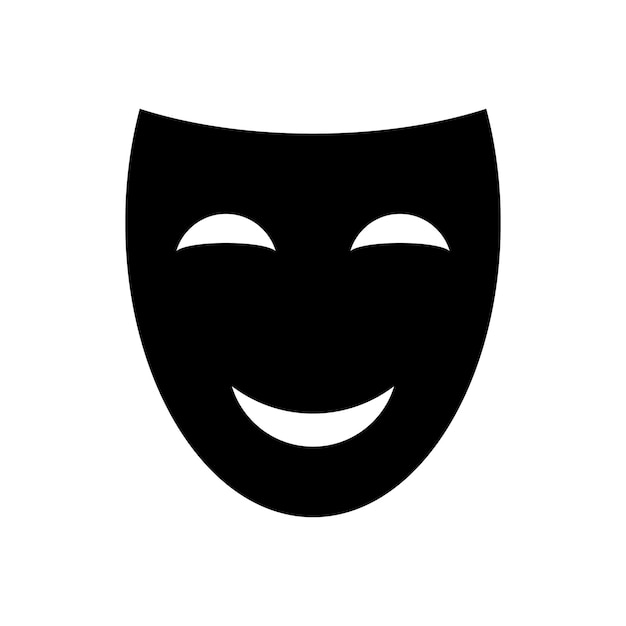 Theater mask vector icon