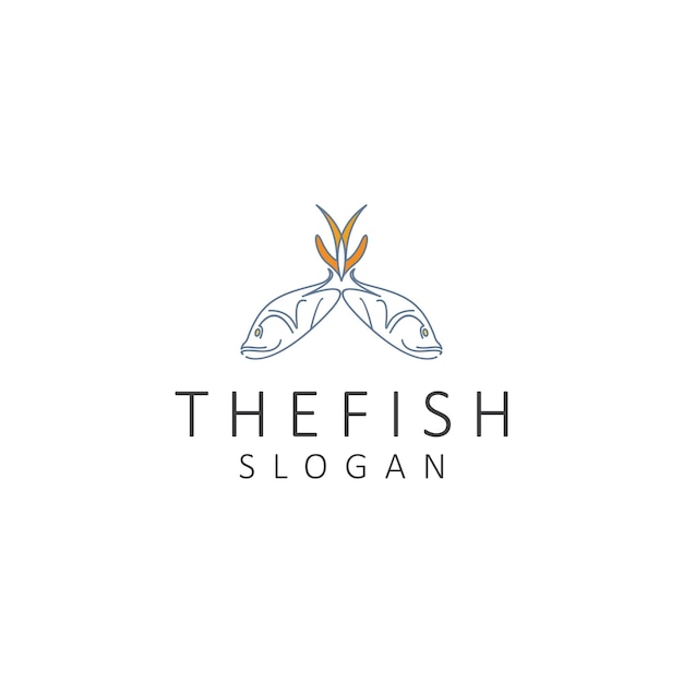 Thefish logo icon design vector