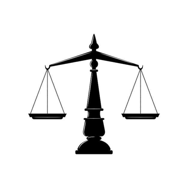 Themis scales isolated symbol of law and justice