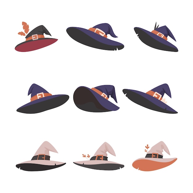 There are lots of Halloween hats that look like witches Cartoon style