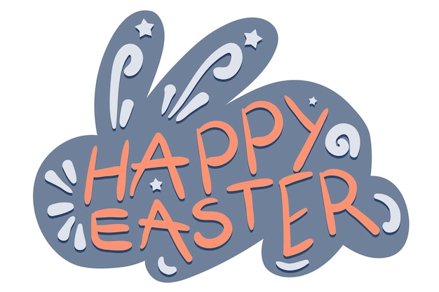 there is a happy easter sign with a bunny on it