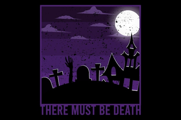 There must be death retro design landscape