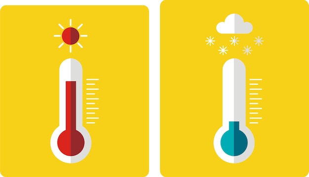 Thermometer icon , Flat design style