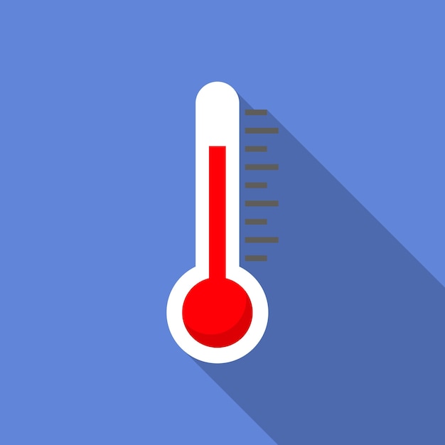 Thermometer icon Flat illustration of thermometer vector icon for web design