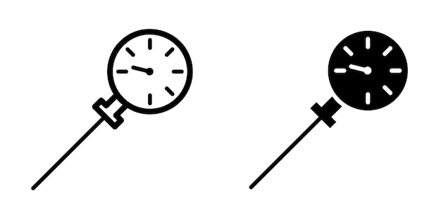 thermometer icon in trendy flat design