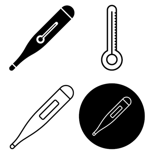 thermometer icon vector template illustration logo design