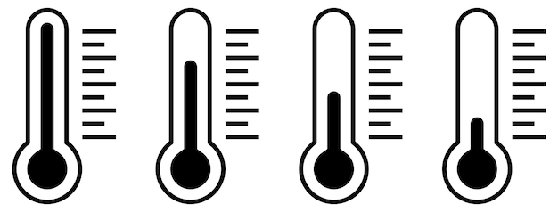 Thermometer icons set