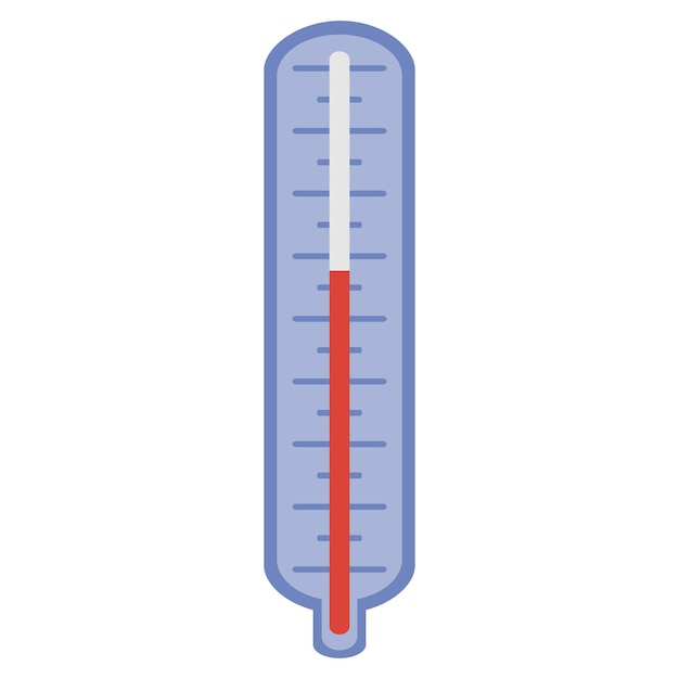 Thermometer isolated on white background. Flat design.