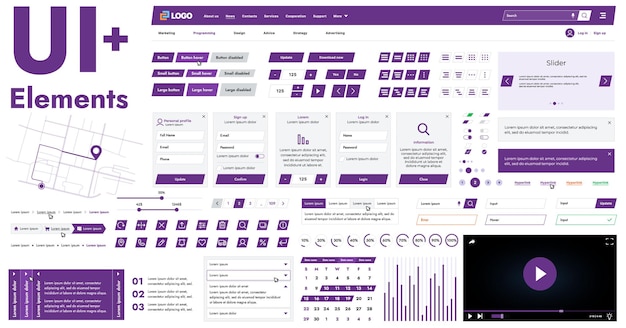 These graphic components provide a comprehensive approach to the development of interfaces