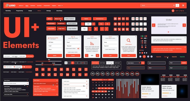 These graphic components provide a comprehensive approach to the development of interfaces