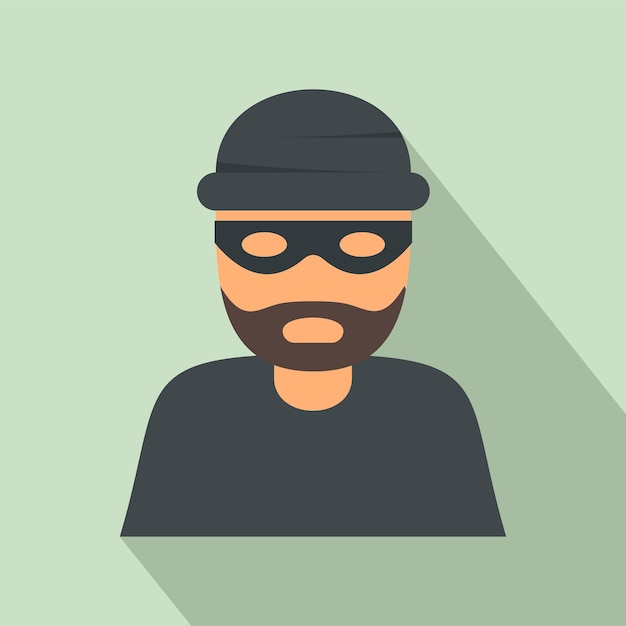 Thief icon Flat illustration of thief vector icon for web design