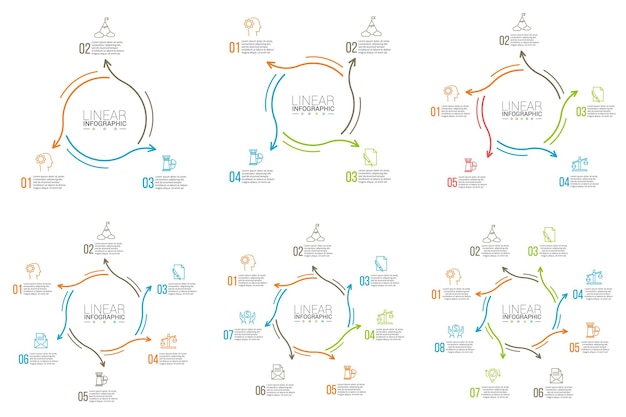 Vector thin line flat element for infographic