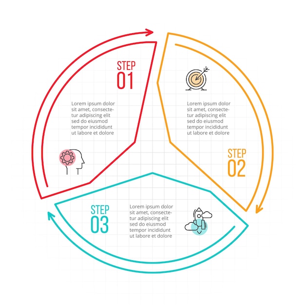 Thin line flat element for infographic